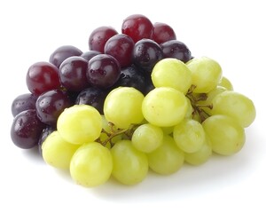 A close up image of a colorful grape cluster