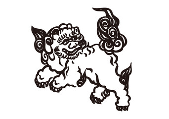 狛犬　線画