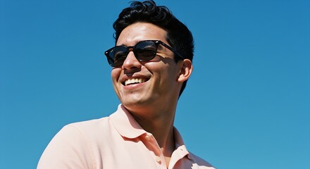 hispanic ethnic man wearing sunglasses smiling