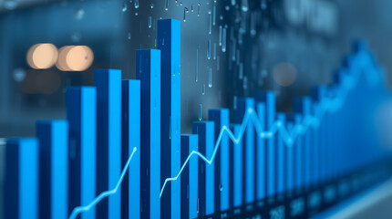 Graph, chart, data, analytics, business, finance, statistics, bars, lines, trends, analysis, growth, decline, metrics, performance, visualization, digital, screen, monitor, office, workplace, corporat