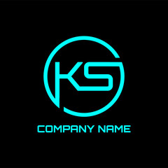 KS circle company logo design