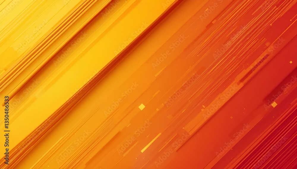 Poster abstract background featuring diagonal lines and gradient from yellow to red color palette