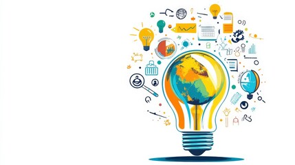 Eco-Friendly Light Bulb Concept for Earth Day