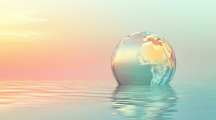 Vibrant Water Ripple Effect with Pastel Background