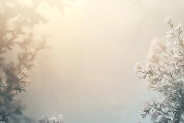 Soft Pastel Background with Delicate Lavender Flowers for Serene Designs