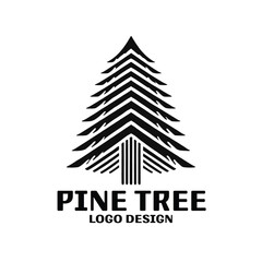 Obraz premium Pine Tree Vector Logo Design