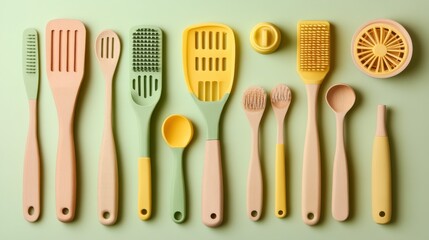 Eco-Friendly Cleaning Tools in Pastel Colors