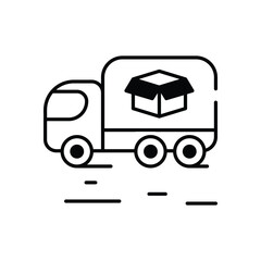Fast Delivery vector icon stock illustration