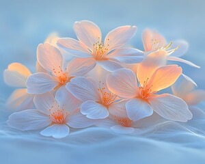 Fototapeta premium Soft Peach Blossom Bloom for Gentle Light.