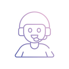 Customer Service vector icon stock illustration