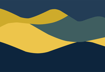 abstract background with yellow, blue and green waves. vector illustration
