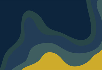 abstract background with wavy lines in blue and yellow colors.