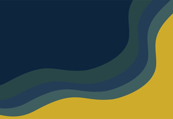 Abstract background with wavy lines in blue and yellow colors. Vector illustration