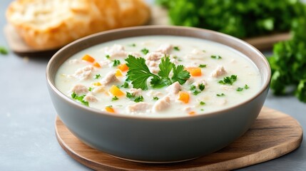 Creamy Chicken Soup in Bowl (1)
