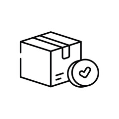 Approved Package vector icon stock illustration