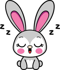 Sleeping Bunny Vector Illustration for Cute Easter Designs


