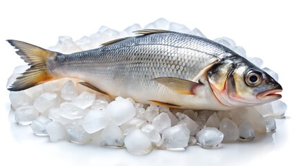 Obraz premium fresh fish on white background