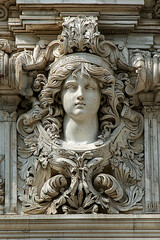Fototapeta premium antique, volumetric, realistic, alphabet, font, numbers, typography, classic, historical, vintage, ancient, ornate, decorative, elegant, embossed, 3D, carved, relief, golden, stone, marble, metal, bro