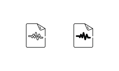 Wav File icons set vector stock illustration