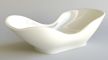 Modern White Ceramic Bowl.