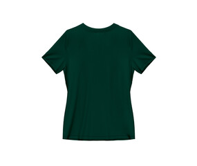 Forest green blank tee shirt waist wear, women template mockup back view