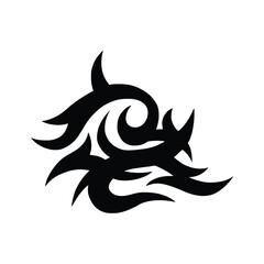 Neo tribal tattoo, gothic cyber body ornament shapes kit, Celtic vector abstract Hawaiian sign