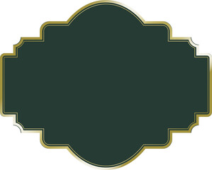 Green and Gold Islamic Frame 