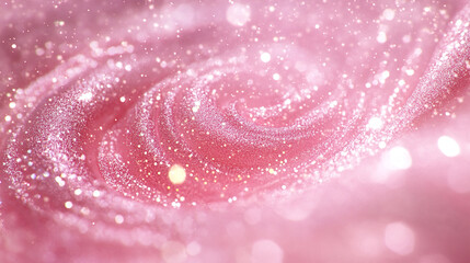 A mesmerizing pink galaxy swirl with sparkling stars and soft light effects in a dreamy background