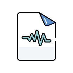 Wav File vector icon stock illustration