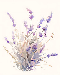 Naklejka premium Creative 2D Doodle Floral Illustrations on White Background