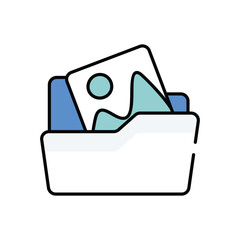 Image Folder vector icon stock illustration
