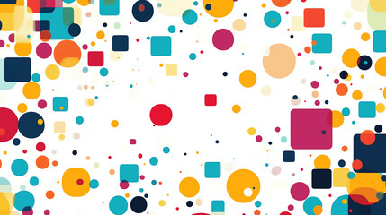 Colorful Shapes with Minimalist Focus