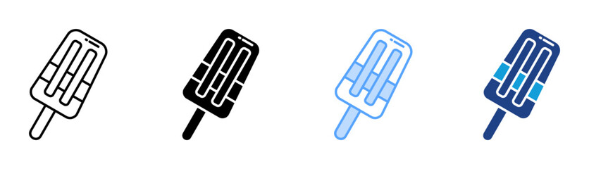 Popsicle Icon Set Multiple Style Collection