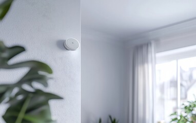Smart Home Technology, Wireless Sensor on Wall Monitoring Room Environment