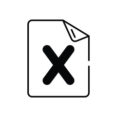 Obraz premium Excel File vector icon stock illustration