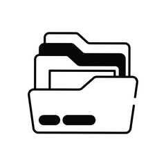 Multi Folder vector icon stock illustration