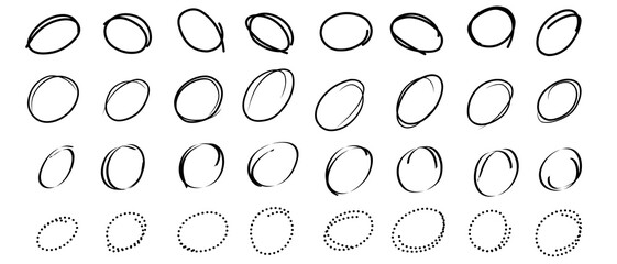 Doodle Decoration Circle Various Shapes That Are Hand Drawn 