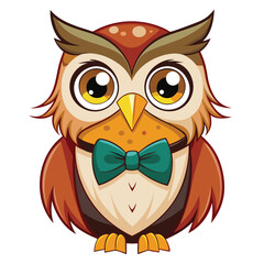 Cute Owl with Bow Tie