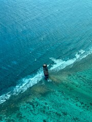Shipwreck in Caribbean Sea, Belize