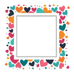 PNG Heart backgrounds confetti pattern.