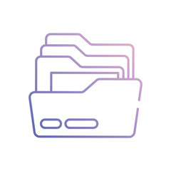 Multi Folder vector icon stock illustration