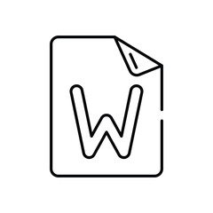 Word File vector icon stock illustration