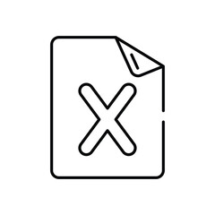 Obraz premium Excel File vector icon stock illustration