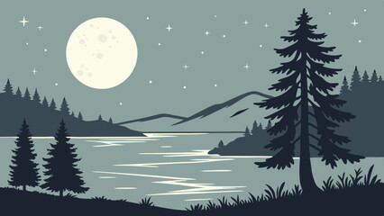 AI Generated Tropical Sunset Beach Vector - Palm Trees and Golden Sea Reflection