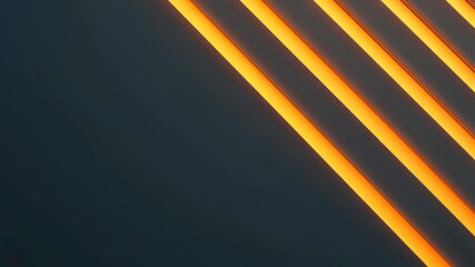 Looping Animation Abstract Geometric Background Glowing Neon Lights Dark Minimalist Design Diagonal Stripes Modern Artistic and Technological Applications Graphic Design and Digital Art Projects