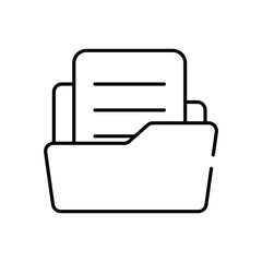 Document Folder vector icon stock illustration