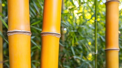Fototapeta premium Golden Bamboo Close Up Nature Photography