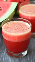 Refreshing Watermelon Juice Glasses Summer Drink