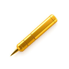 Screwdriver gold metal icon on white background. Generative AI