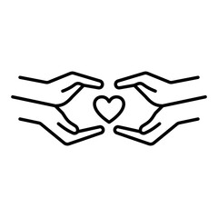 Simple Heart Gesture Outline